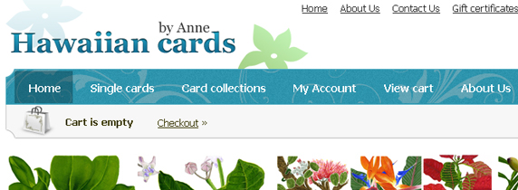 Hawaiian Cards by Anne. Totally Hawaiian splendid floral cards by Anne
